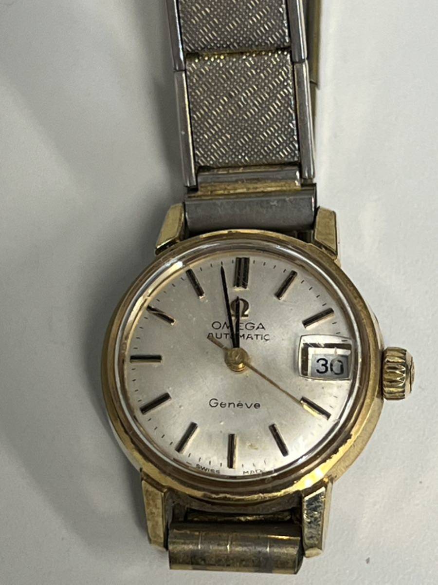 オメガ OMEGA ジュネーブ 黒文字盤 稼働品 オートマ 動作品 OMEGA
