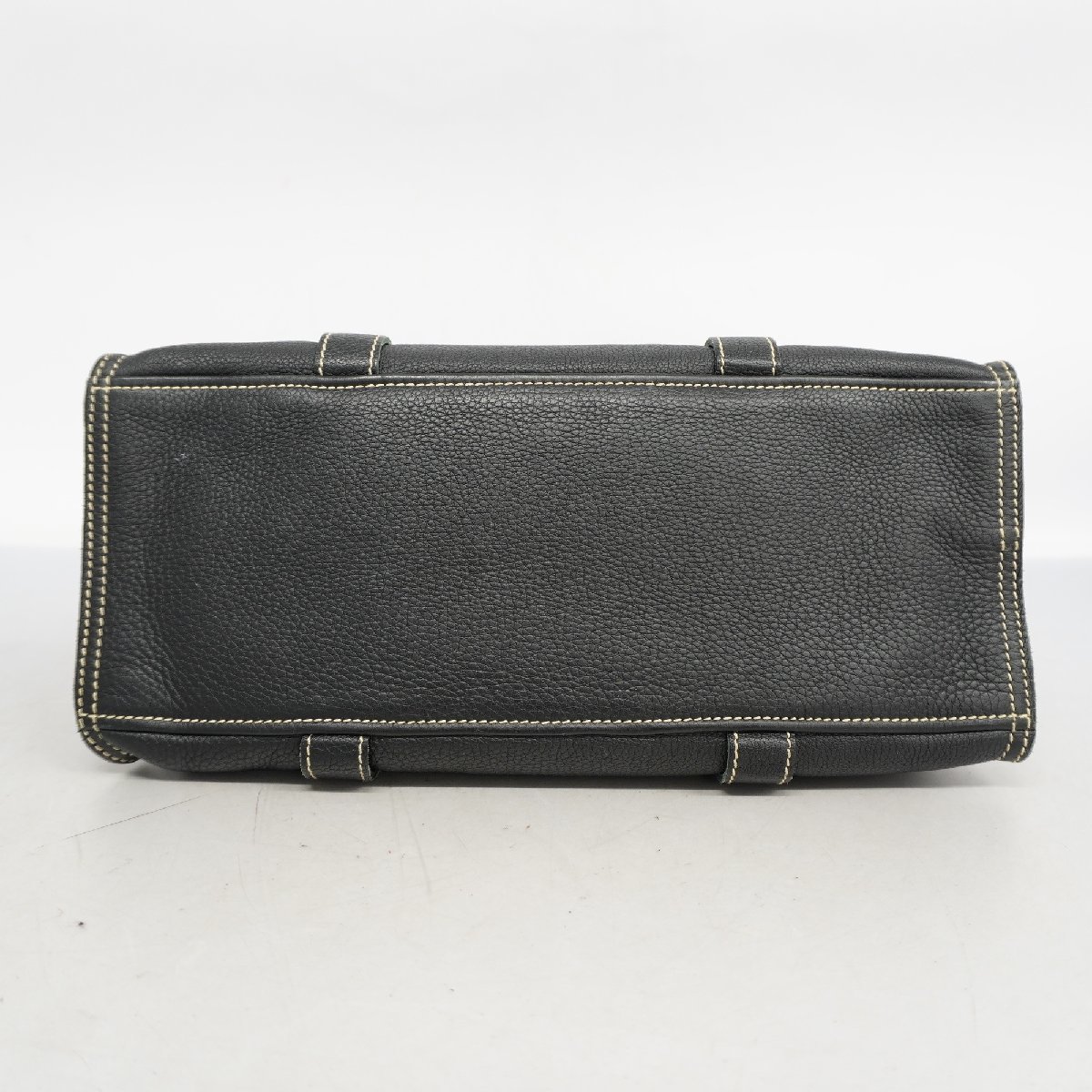 プラダ PRADA トートバッグ シルバー金具 レザー ブラック 黒 ナイロン 