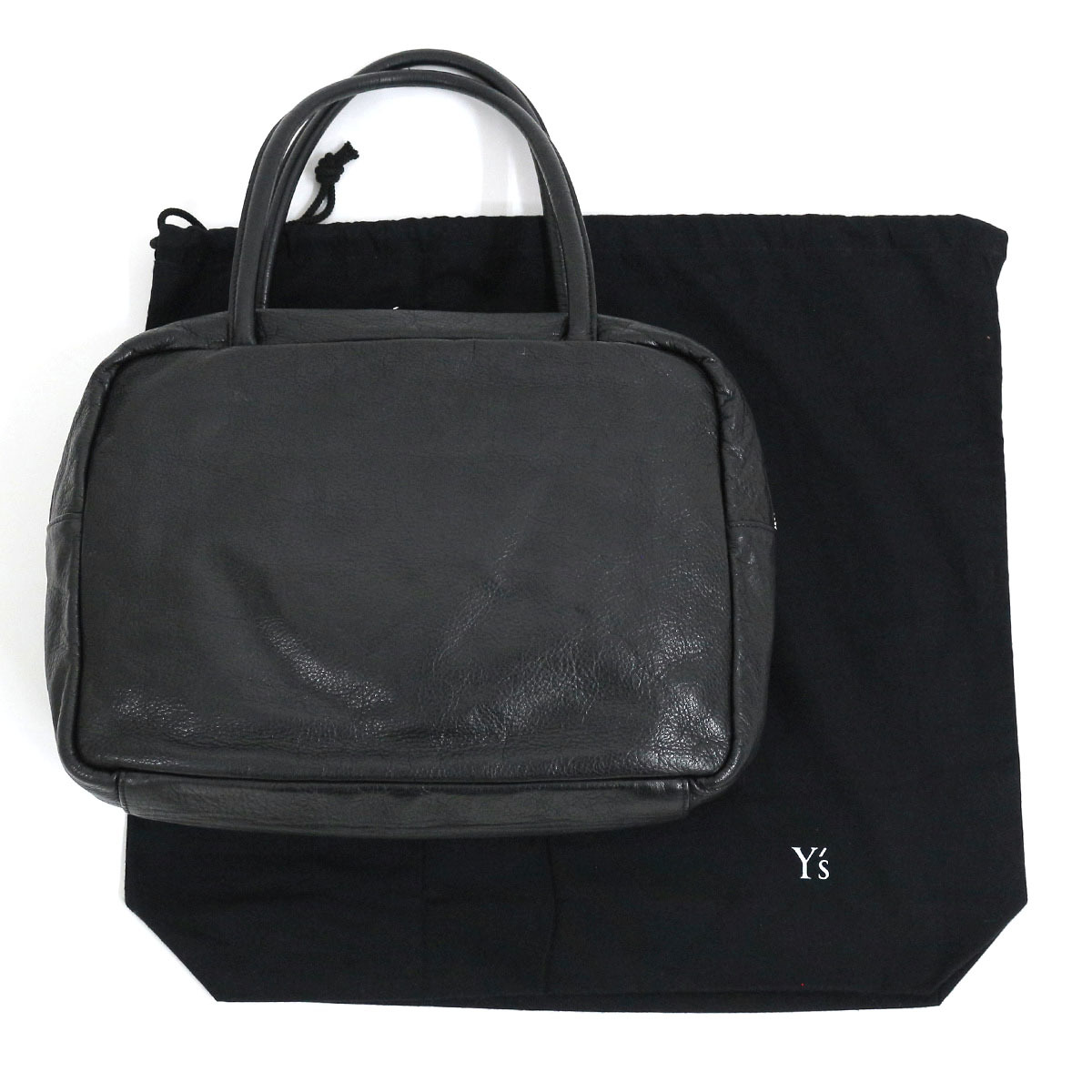 Y's Yohji Yamamoto 20SS カウハイドレザーハンドバッグ YN-I12 Y's Yohji Yamamoto 20SS カウハイドレザーハンドバッグ YN-I12