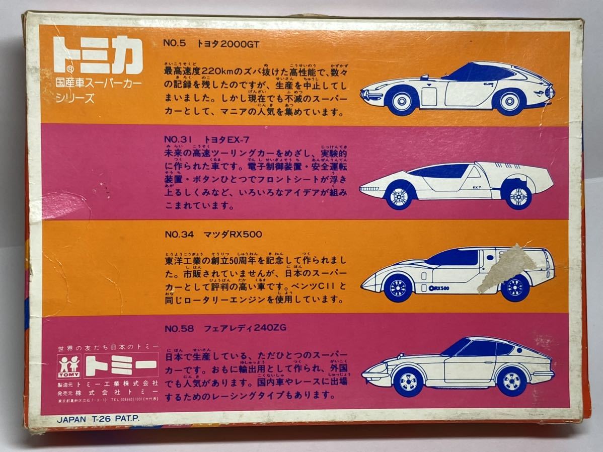 トミカ 国産車 スーパーカーシリーズ1 ギフトセット トヨタ2000GT