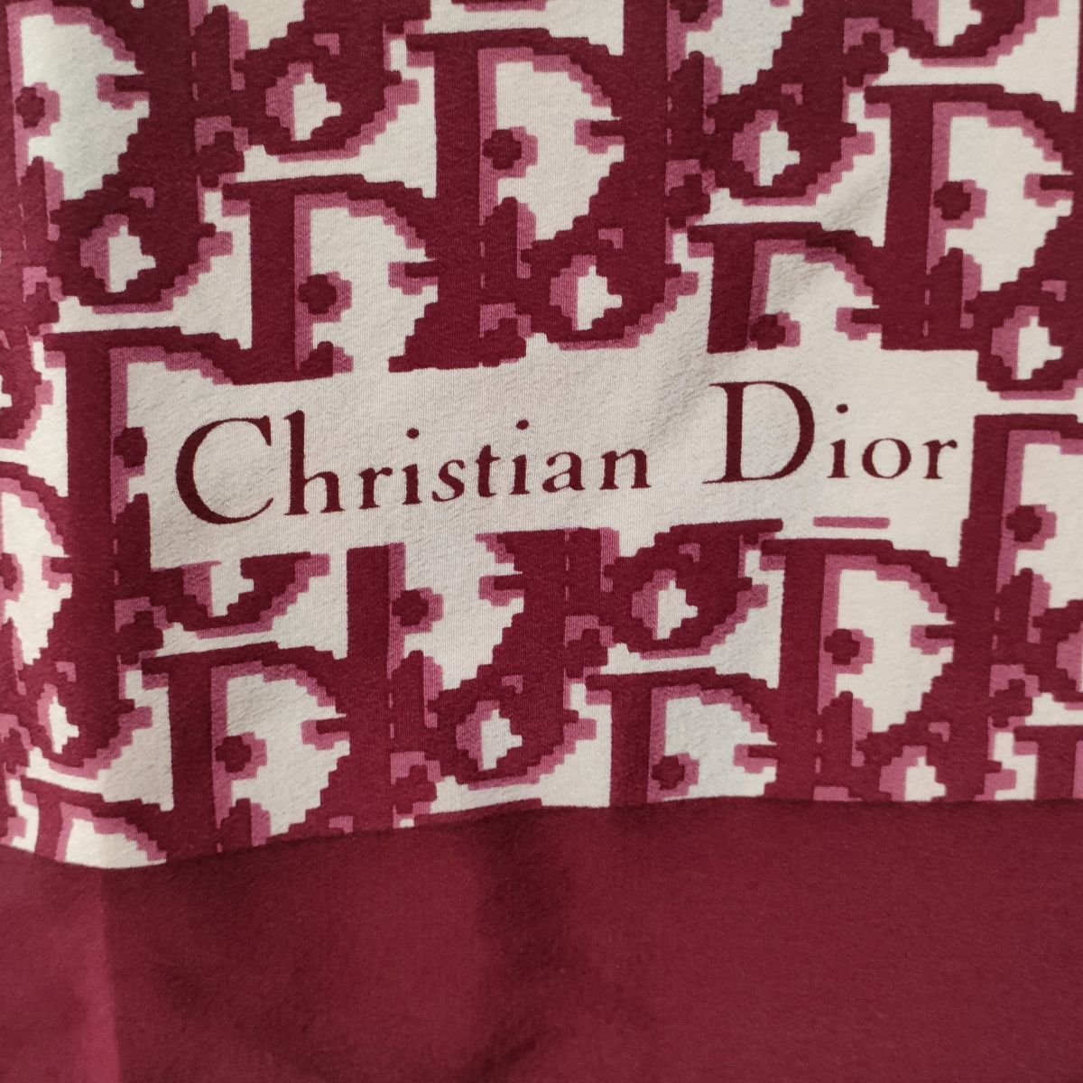 良品 ヴィンテージ Christian Dior クリスチャンディオール シルク100
