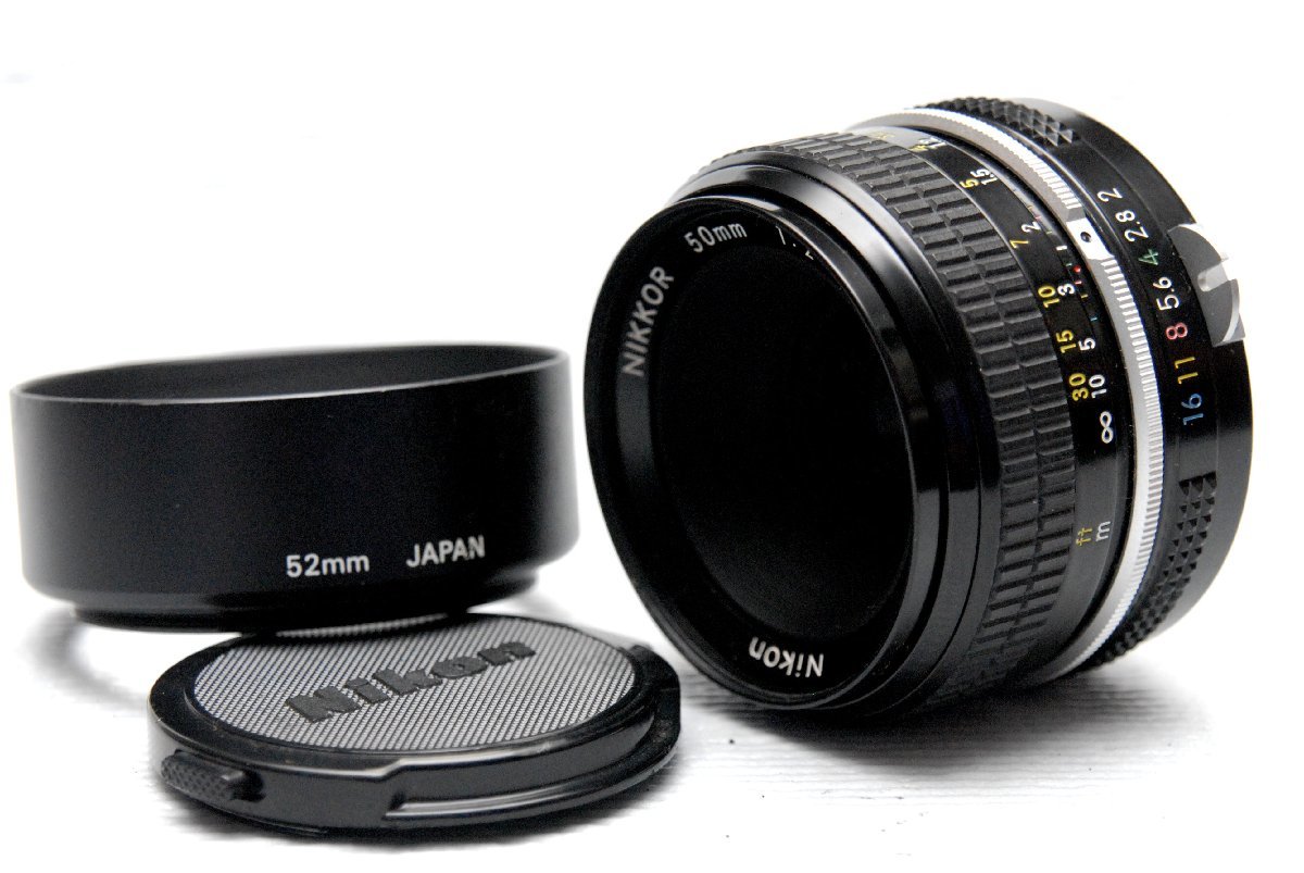 Nikon ニコン 純正 NIKKOR 50mm MF 高級単焦点レンズ 1:2 希少・良好品 ☆
