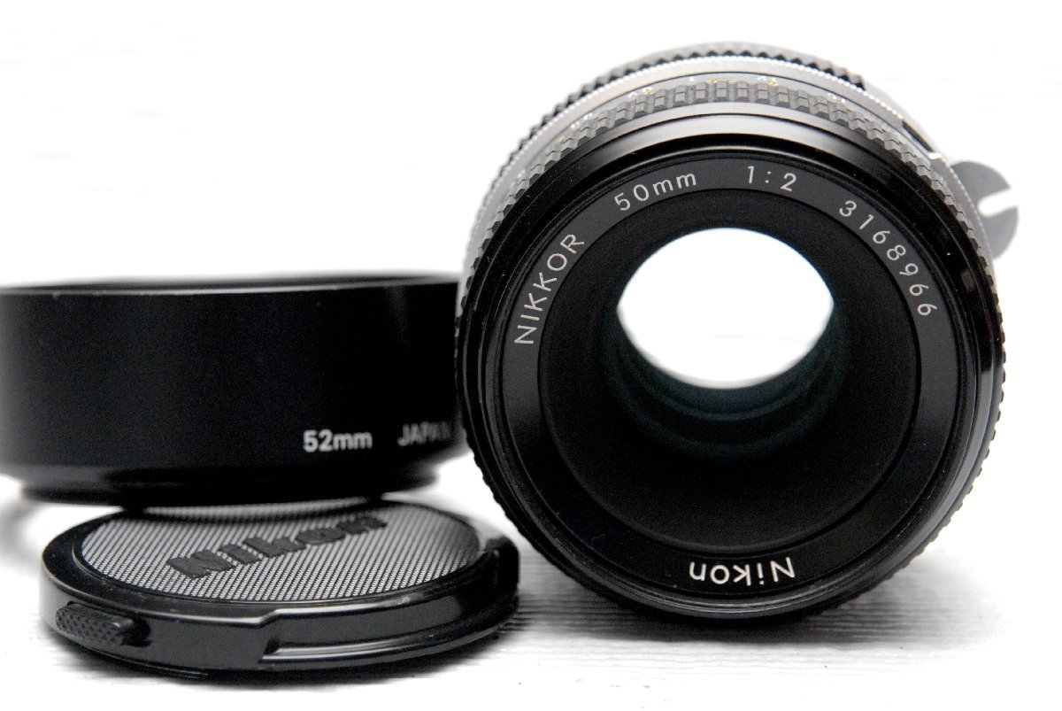 Nikon ニコン 純正 NIKKOR 50mm MF 高級単焦点レンズ 1:2 希少・良好品