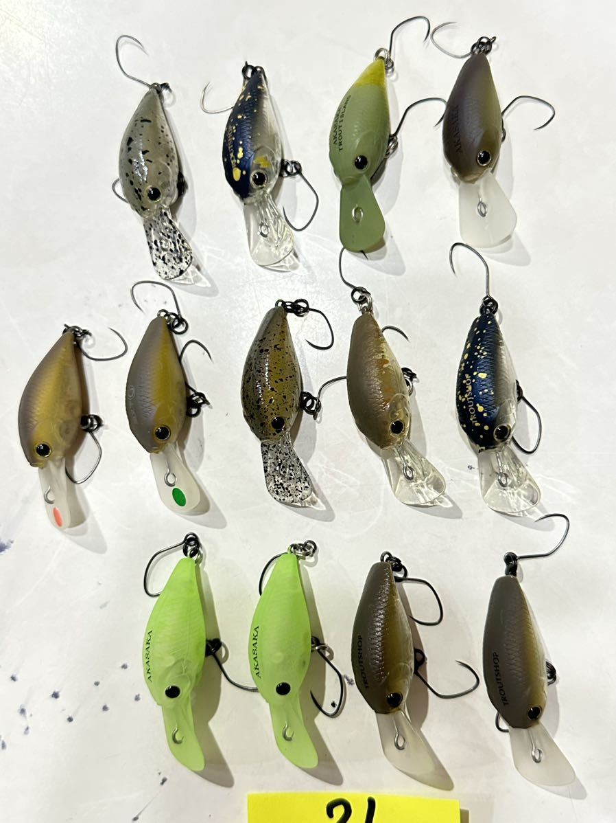 21・1円スタート☆最落なし☆ラッキークラフト ディープクラピー，SFT Lucky Craft DEEP CRA-K PEA オリカラ多数13個セット SFT LUCKY CRAFTラッキークラフトディープクラ・ピー 全19色ラッキークラフト (LUCKY ラッキークラフト(LUCKY