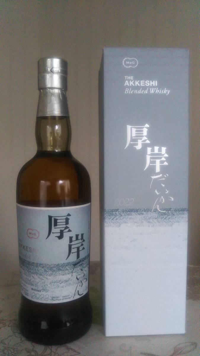 大寒 厚岸 700ml 48% 厚岸ウイスキー AKKESHI 箱付き : ウイスキー 0