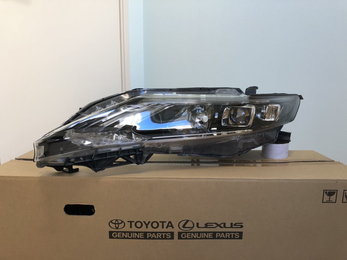 良品 ハリアー 60系 前期 トヨタ純正 LED 左ヘッドライト トヨタ