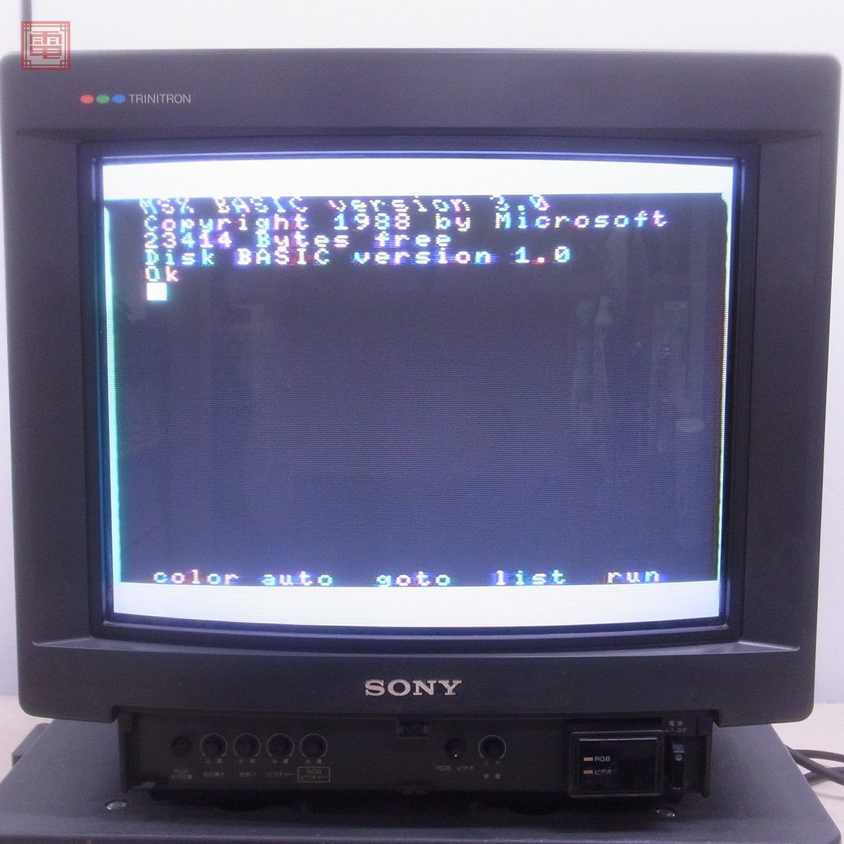 MSX等 SONY トリニトロン 14型カラーモニター CPS-14F1 ビデオ/21ピン 
