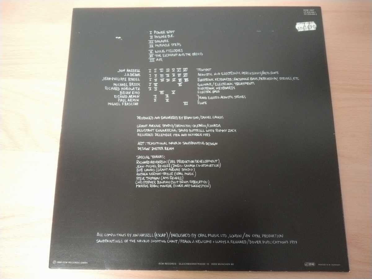 LPレコード/JON HASSELL/POWER SPOT/BRIAN ENO/ECM 1327/made in
