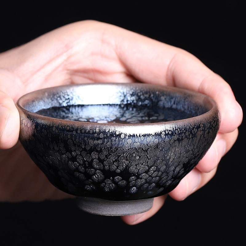 茶道具 建窯盞 油滴天目 天目茶碗 窯変釉 茶碗 曜変天目 天目
