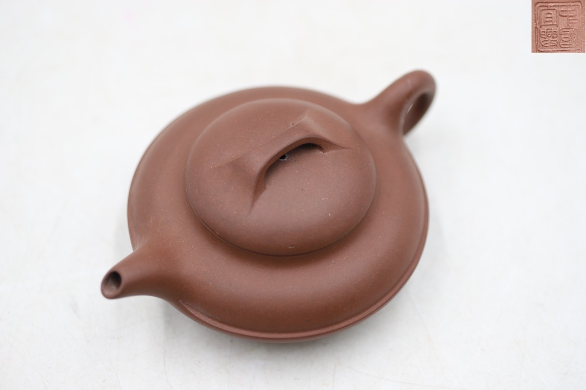 中国 急須 茶壷 朱泥 □中国古玩□朱泥・周桂珍・急須・茶壷・