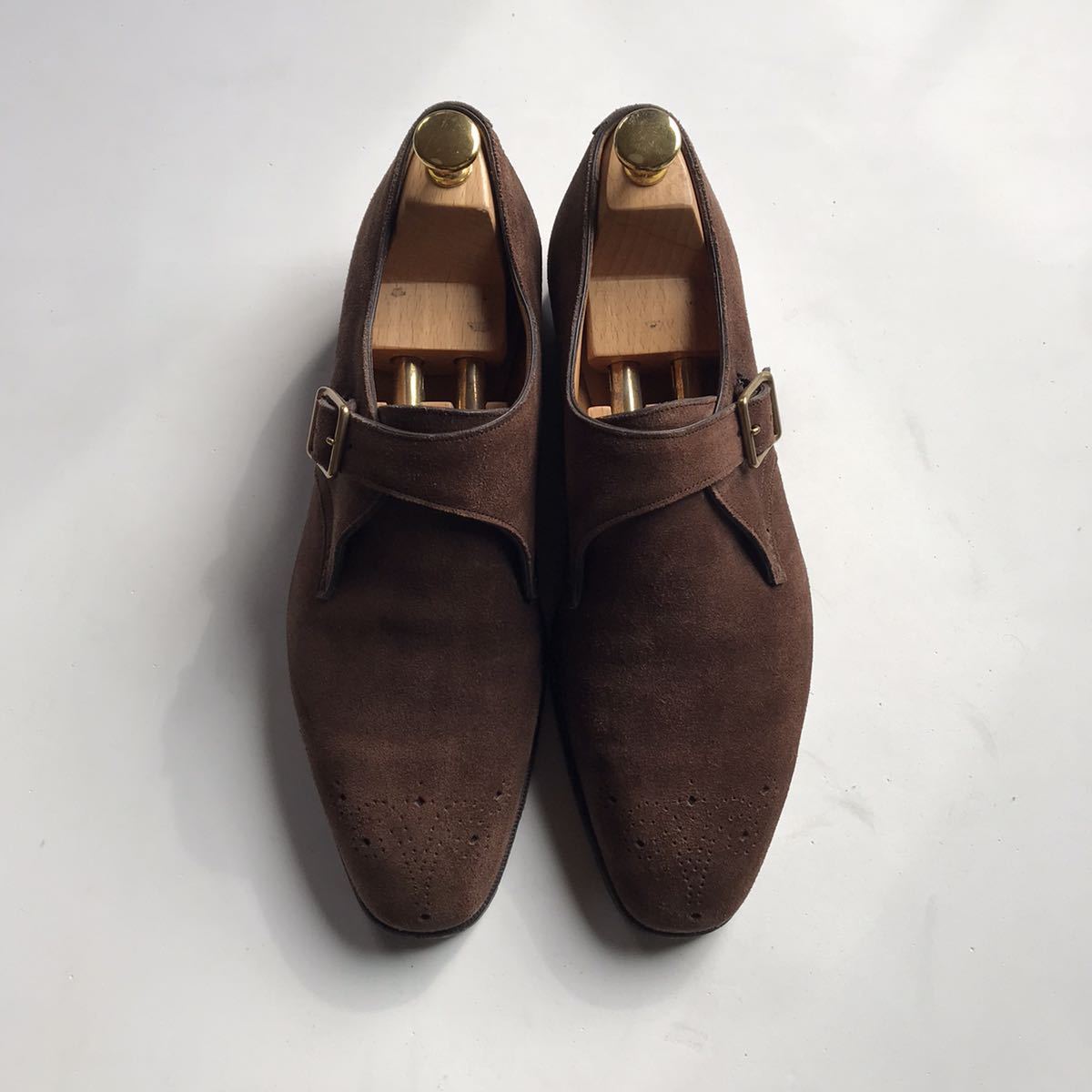 GAZIANO &GIRLING ガジアーノガーリング CARLYLE カーライル MH71 BROWN SUEDE ブラウンスエード 6.0 E 3435ラスト シングルモンク