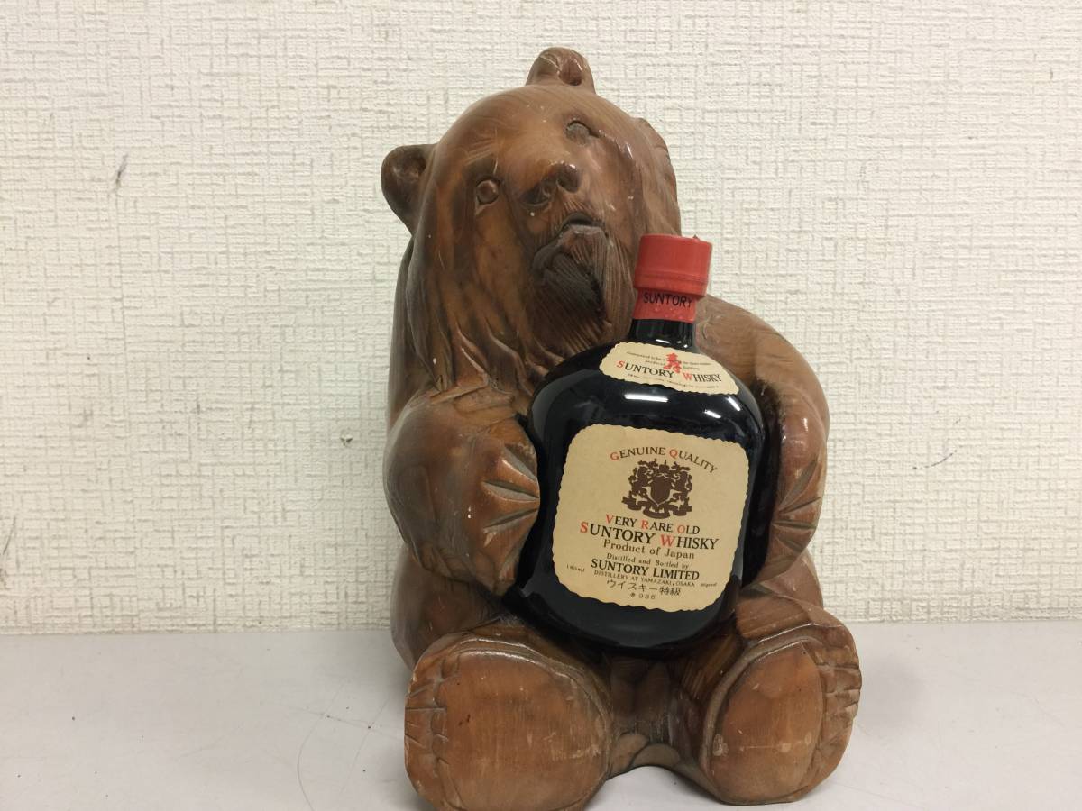 SUNTORY OLD WHISKY 180ml サントリー オールド ウイスキー 木彫り熊