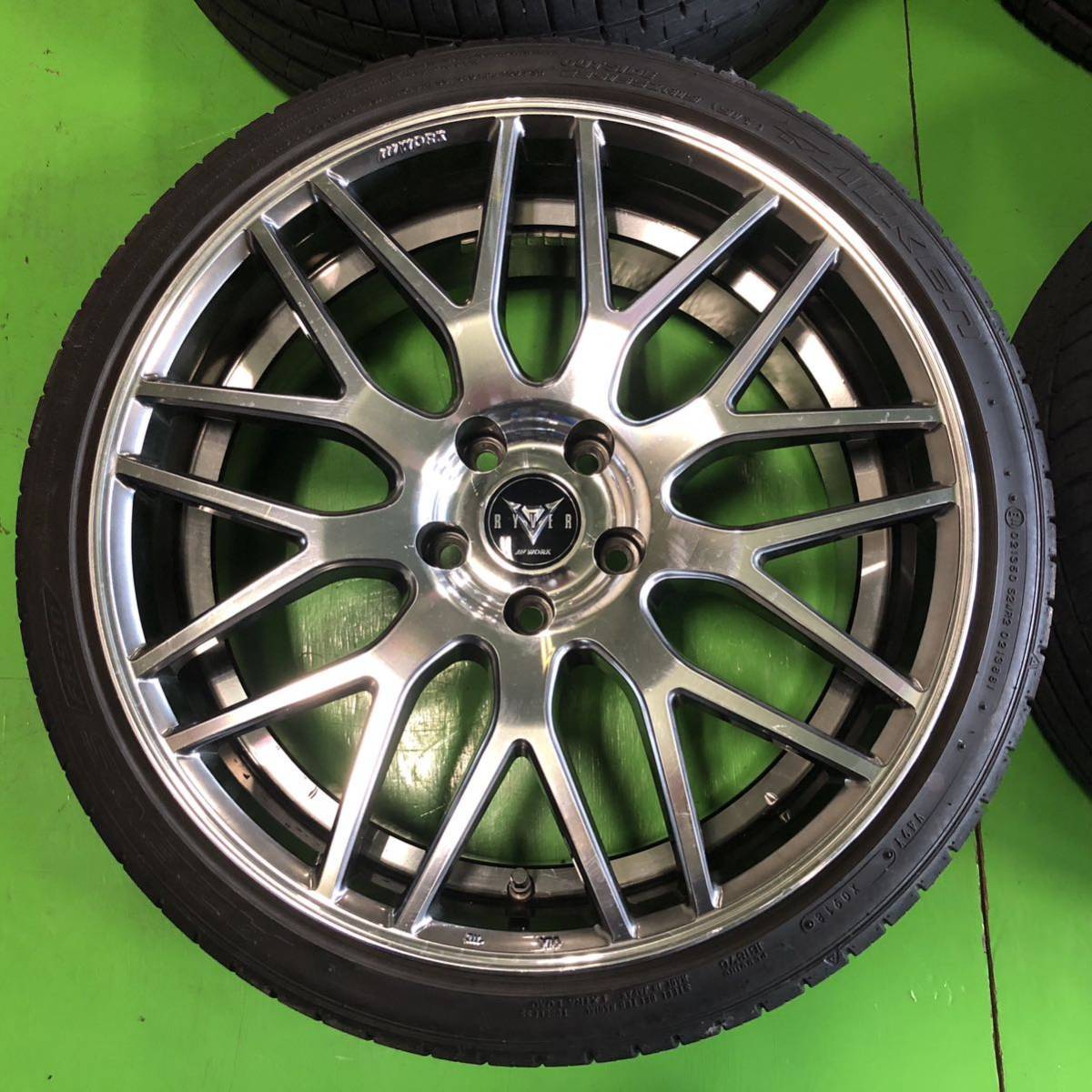NA582 中古 WORK RYVER ワーク レイバー ホイール 19×8.5J +38 19×9.5J 