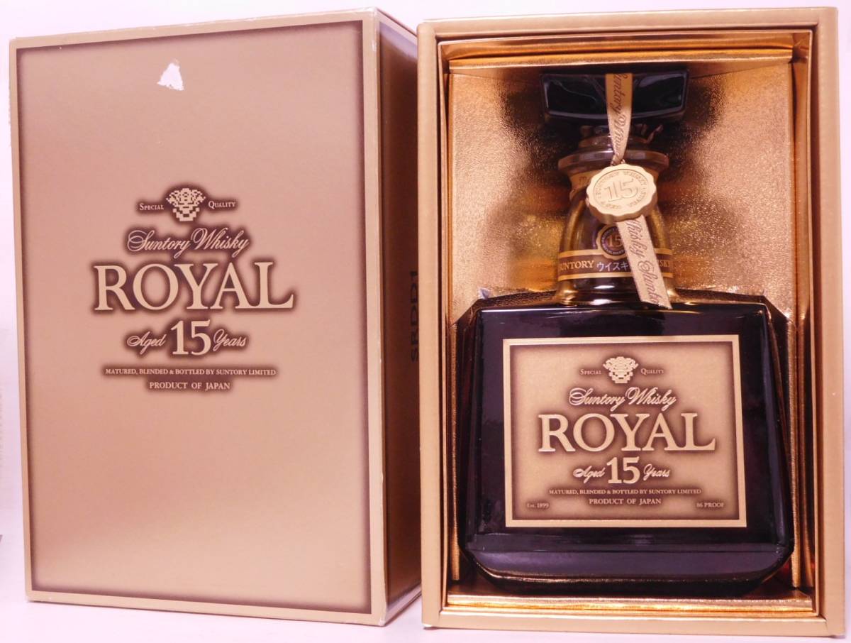SUNTORY WHISKY ROYAL 15年 サントリーウイスキー ローヤル ゴールドラベル 未開封 古酒 750ml 43% 15年 ゴールドラベル サントリー - WHISKY 格安
