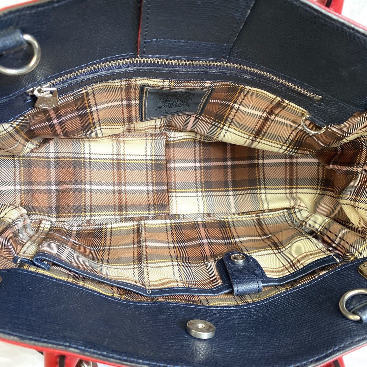 極美品 A.D.M.J エーディーエムジェー レッド 赤 2WAY レザー 