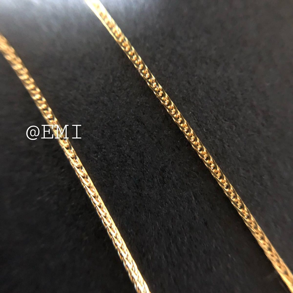 K18 フォックステールチェーンネックレス 45cm Au750 18金イエロー 