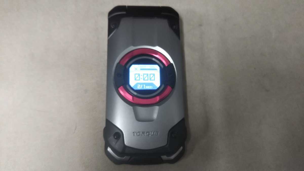au SIMフリー TORQUE X01 KYF33 ＃AG505 KYOCERA 4Gガラホ 折畳 簡易