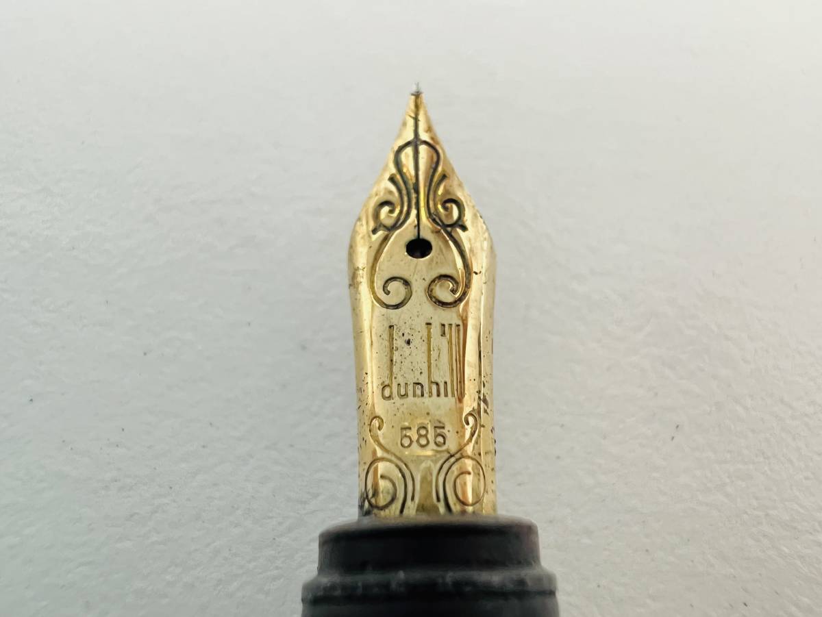 EB-1845 1円～ ダンヒル 万年筆 シルバーカラー ペン先585刻印 K14 金