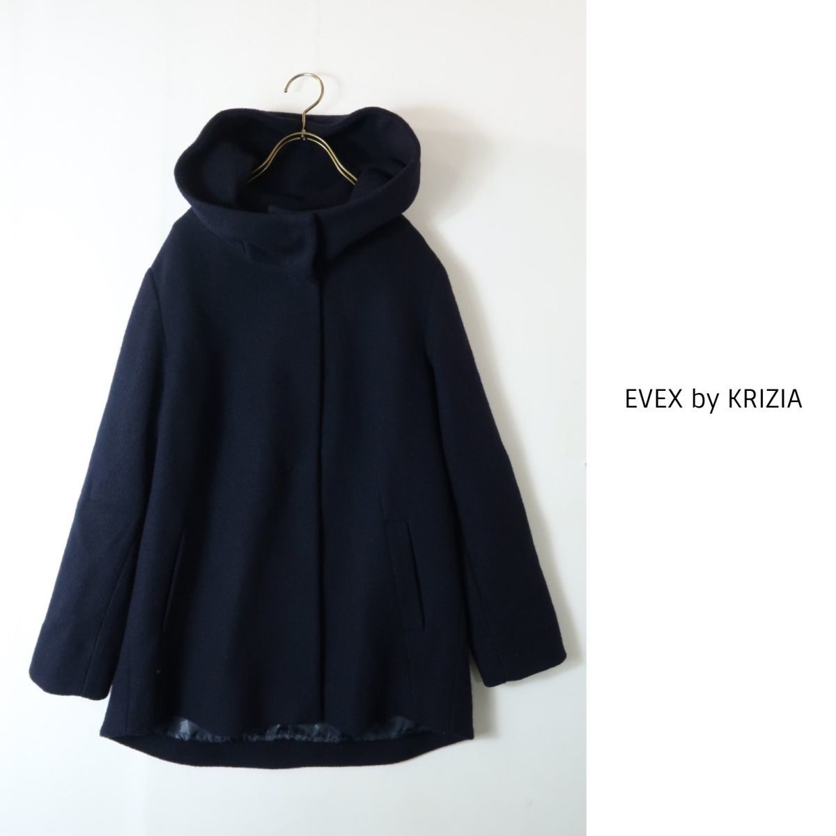 SALE，人気 クリッツィア EVEX by KRIZIA 大きいサイズ ウール フーディコート 44サイズ E-M 7602(クリッツィア)｜売買されたオークション情報、yahooの商品情報をアーカイブ公開 - オークファン クリッツィア