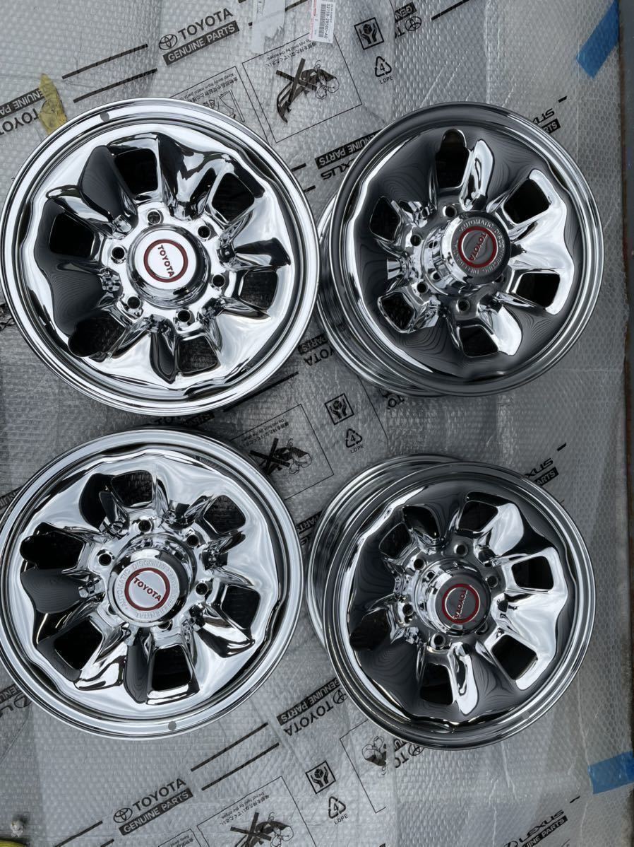TOYOTA 純正 15×16J ハイラックス？純正 メッキ スチールホイール