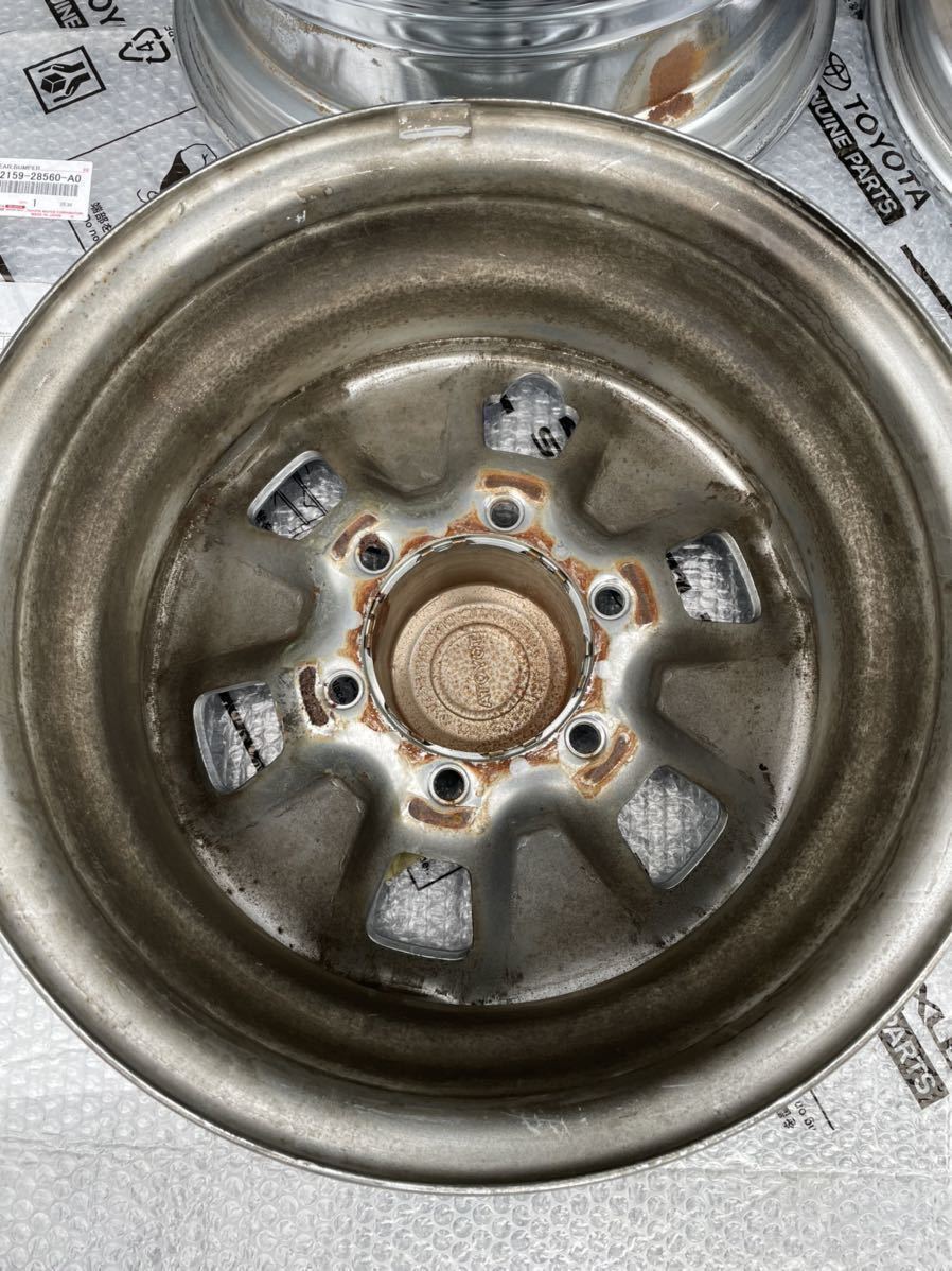TOYOTA 純正 15×16J ハイラックス？純正 メッキ スチールホイール