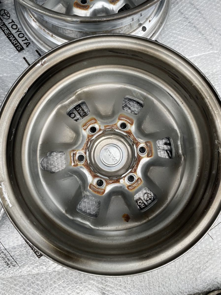TOYOTA 純正 15×16J ハイラックス？純正 メッキ スチールホイール