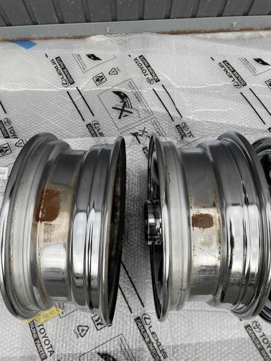 TOYOTA 純正 15×16J ハイラックス？純正 メッキ スチールホイール