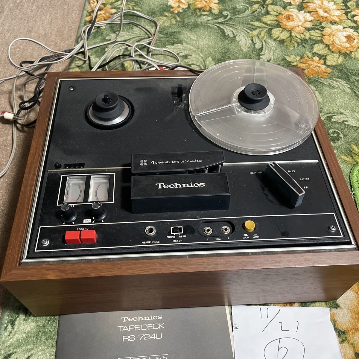 Technics オープンリールデッキ RS-1700U ケース付 ● 43E59-1