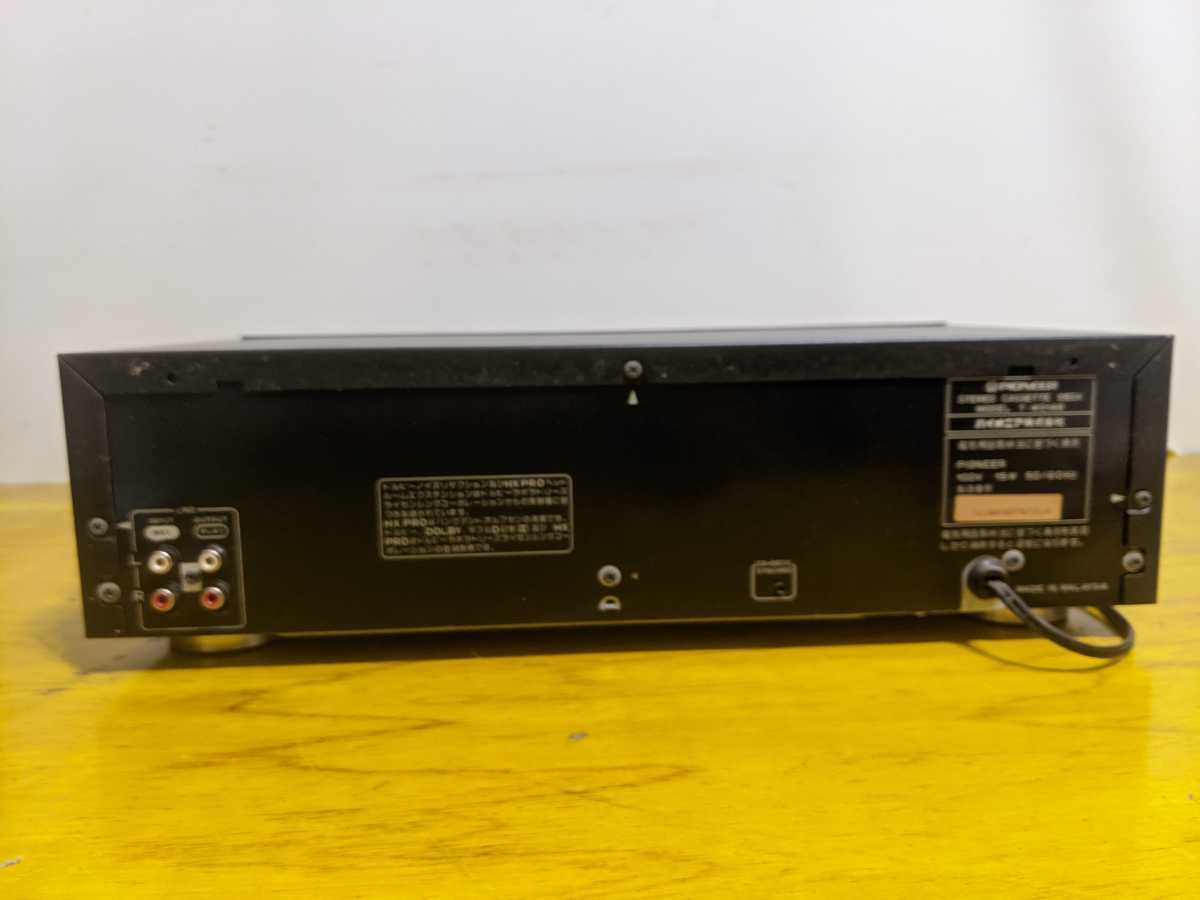 動作品 ジャンク Pioneer T-555WR ダブルカセットデッキ 希少 □ PIONEER ダブルカセットデッキ T-555WR パイオニア ステレオ 【動作