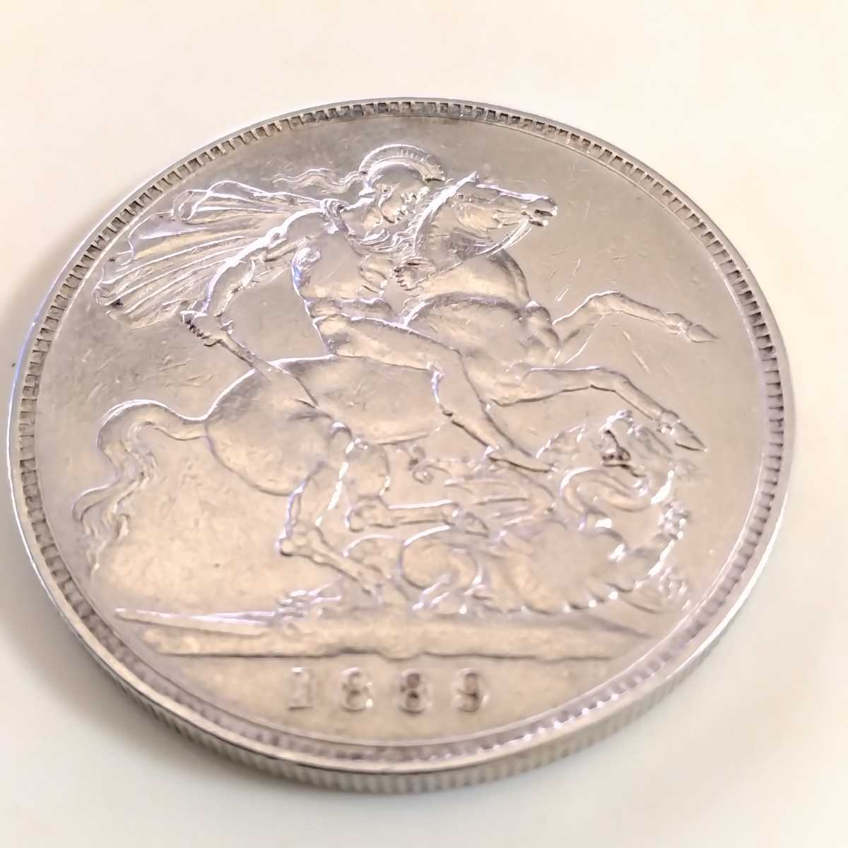 イギリス 1889 クラウン銀貨 ヴィクトリア ジュビリーヘッド