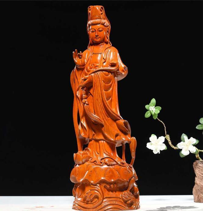 精密細工 置物 | 木彫り 仏像 仏教美術 木彫仏像 花梨木 中国 根付 伝統的