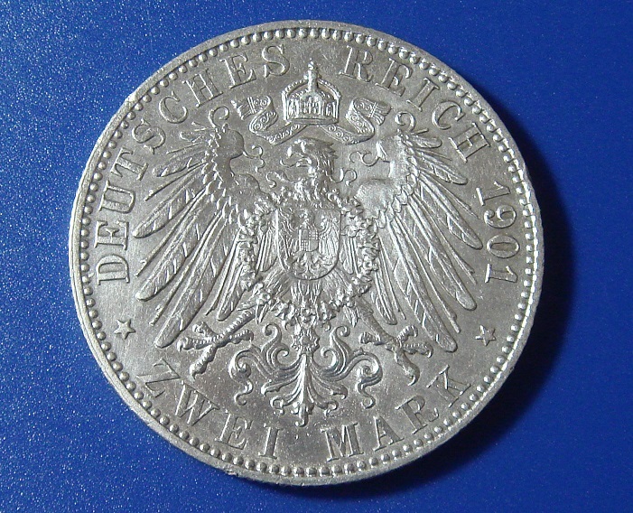1901年 ドイツ 2マルク銀貨 プロイセン NGC MS64 高鑑定 1901年 ドイツ