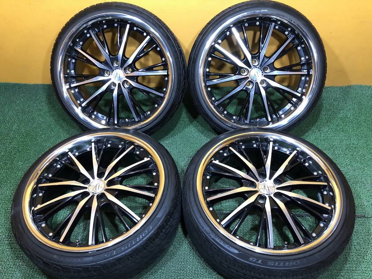  No.72 ANHELO アネーロ 20インチホイール 20&times;8.5J 20&times;9.5J 5穴 PCD114.3 タイヤ付 4本セット 160サイズ&times;4(ラジアルタイヤ)｜売買されたオークション情報、yahooの商品情報をアーカイブ公開 - 5穴