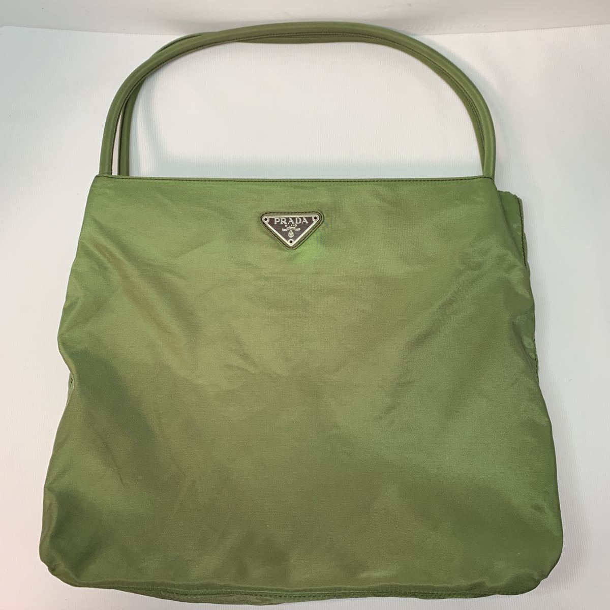 PRADA プラダ ナイロン トートバッグ カーキ ハンドバッグ 肩掛け 