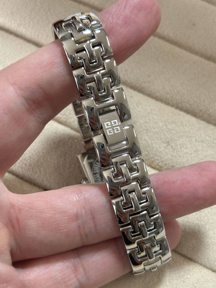 ジバンシィ GIVENCHY レディースクォーツ 美品 GIVENCHY ジバンシー レディース腕時計 クォーツ スクエア ブルー