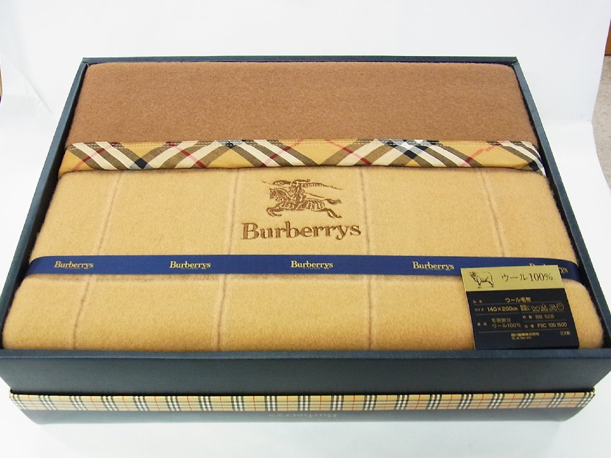 ☆ Burberrys バーバリーズ ☆ウール毛布 シングル 140×200cm ウール