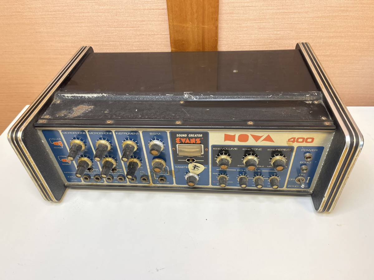 【現状品】 EVANS NOVA400 テープエコー ヴィンテージ レトロ EVANS テープエコー NOVA400 ビンテージサウンドエフェクトアンプ PA機材★ジャンク品 Delay