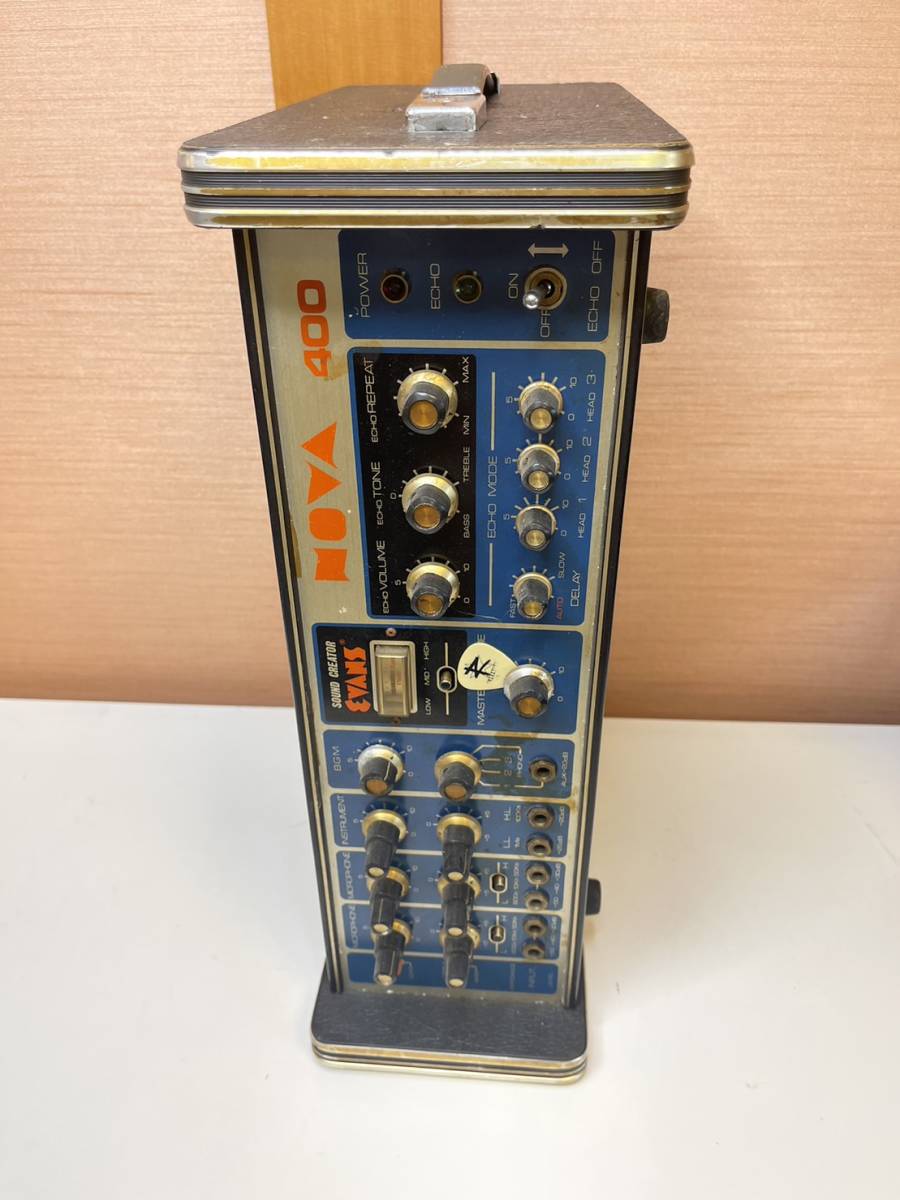 【現状品】 EVANS NOVA400 テープエコー ヴィンテージ レトロ EVANS テープエコー NOVA400 ビンテージサウンドエフェクトアンプ PA機材★ジャンク品 Delay