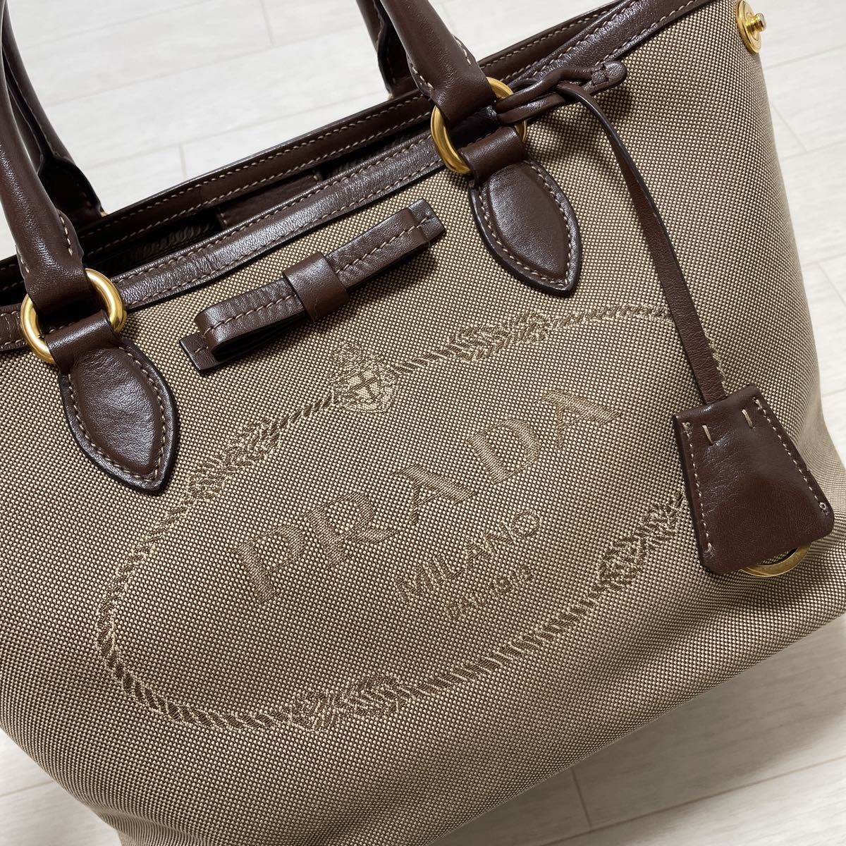 PRADA プラダ LOGO JACQUARD ロゴ ジャガード キャンバス 2WAY 