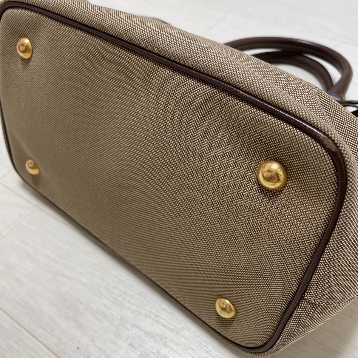 PRADA プラダ LOGO JACQUARD ロゴ ジャガード キャンバス 2WAY 
