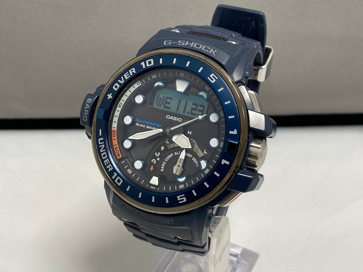 ☆22-1816】□中古□カシオ GWN-Q1000A 電波ソーラー ガルフマスター