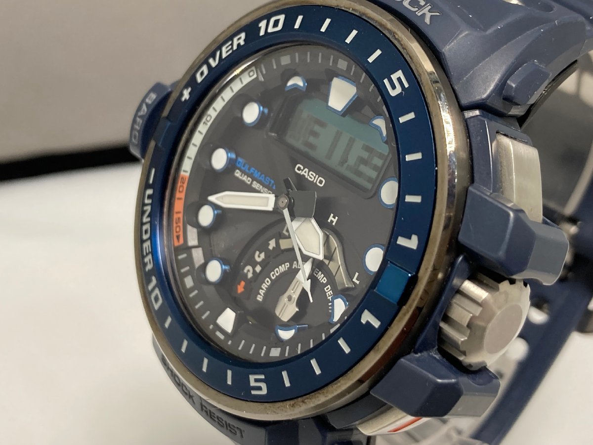 ☆22-1816】□中古□カシオ GWN-Q1000A 電波ソーラー ガルフマスター