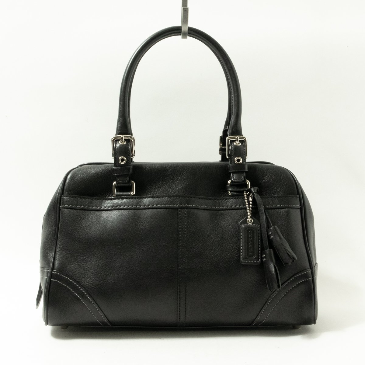 1円スタート】COACH コーチ F08A69 ハンドバッグ 手提げ ブラック 黒 