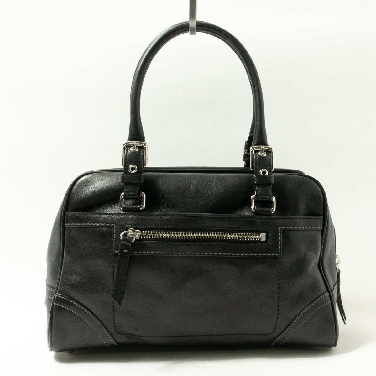 1円スタート】COACH コーチ F08A69 ハンドバッグ 手提げ ブラック 黒 