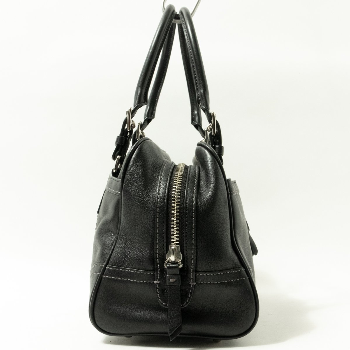 1円スタート】COACH コーチ F08A69 ハンドバッグ 手提げ ブラック 黒 