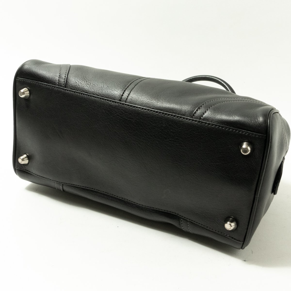 1円スタート】COACH コーチ F08A69 ハンドバッグ 手提げ ブラック 黒 