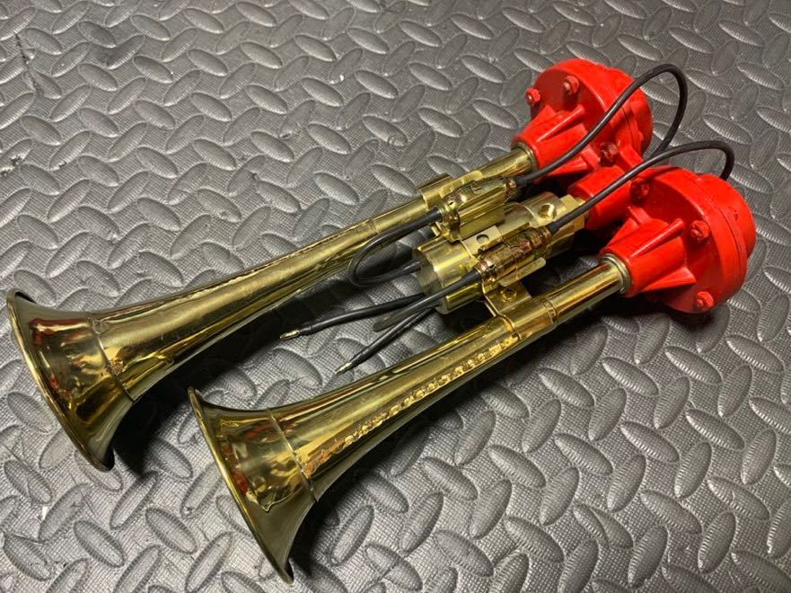 米軍ホーン　静岡仕様　真鍮スイッチ　エアーホーン ヤンキーホーン