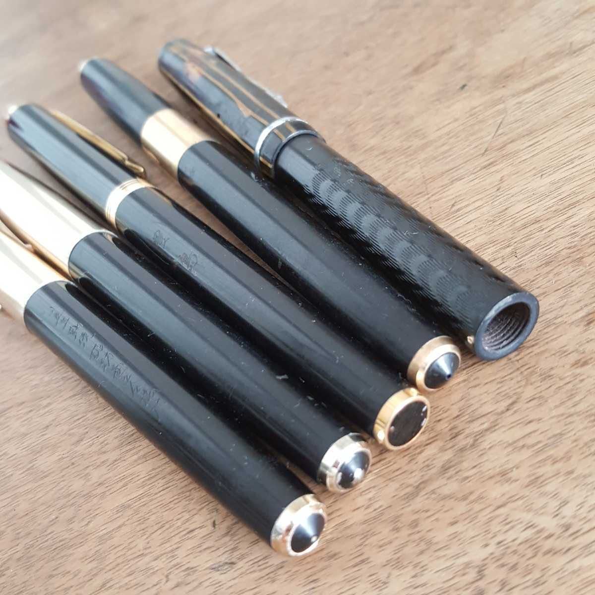 蔵出 当時物 パイロット 万年筆 5点 セット 14K PILOT 14KT GOLD SUPER 