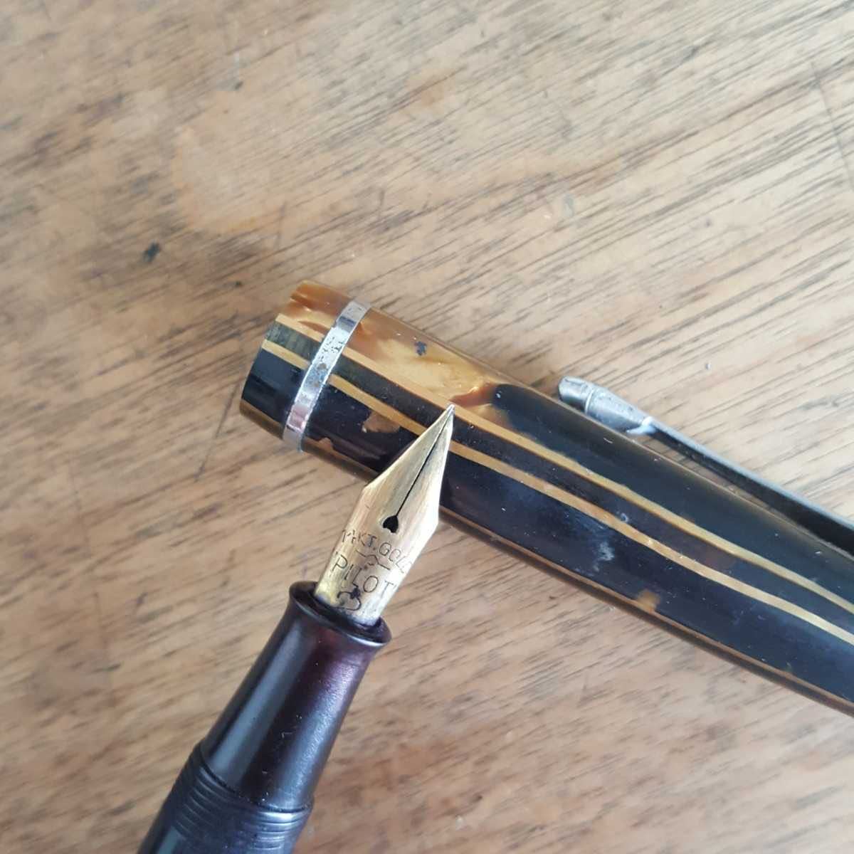 蔵出 当時物 パイロット 万年筆 5点 セット 14K PILOT 14KT GOLD SUPER