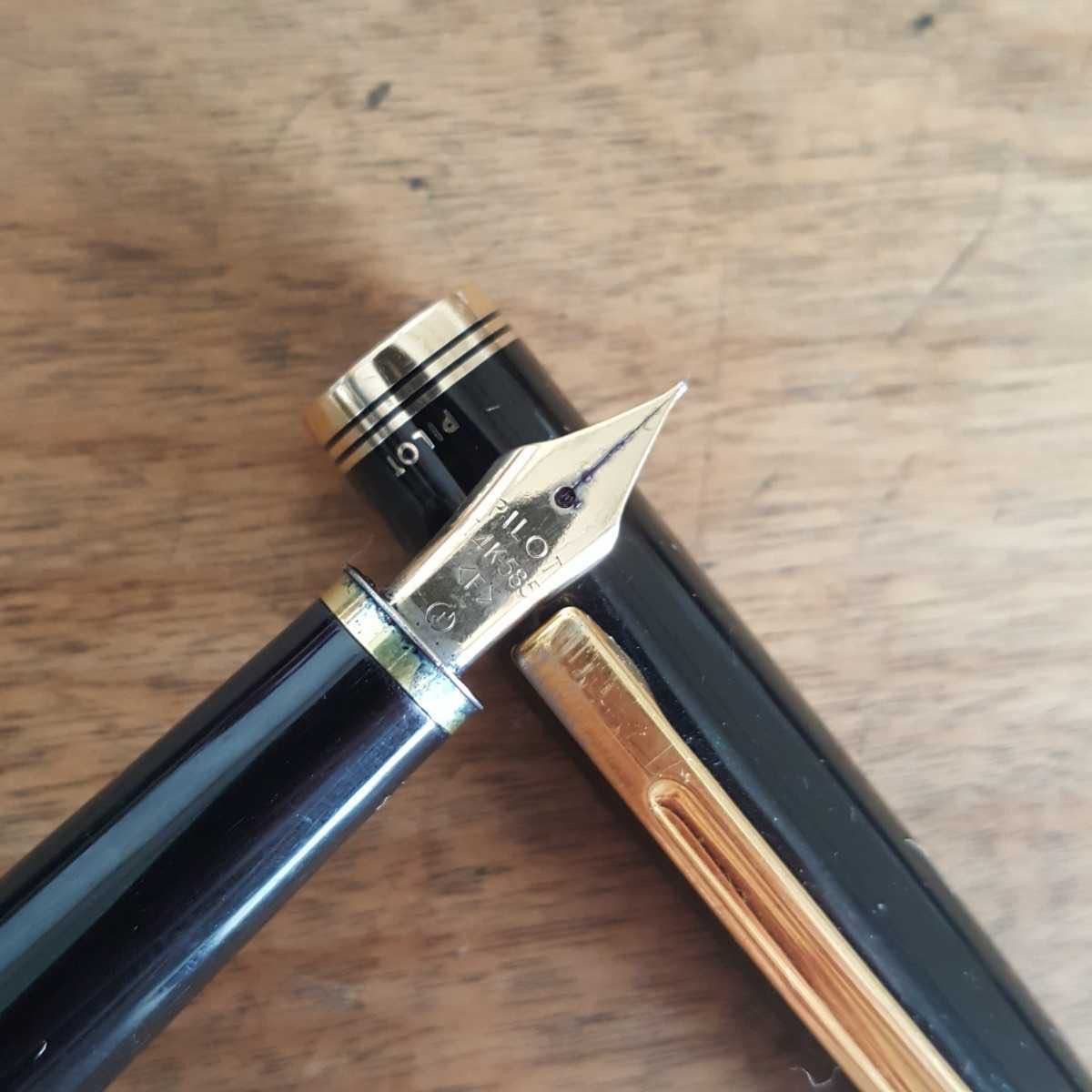 蔵出 当時物 パイロット 万年筆 5点 セット 14K PILOT 14KT GOLD SUPER